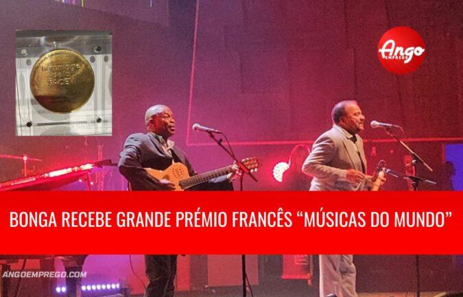 Bonga galardoado com o prémio da música  do mundo em França