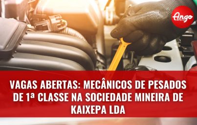 Você é Mecânico??? Há VAGAS para Mecânicos na Sociedade Mineira de Kaixepa